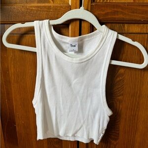Aritzia White Crop Tank Top